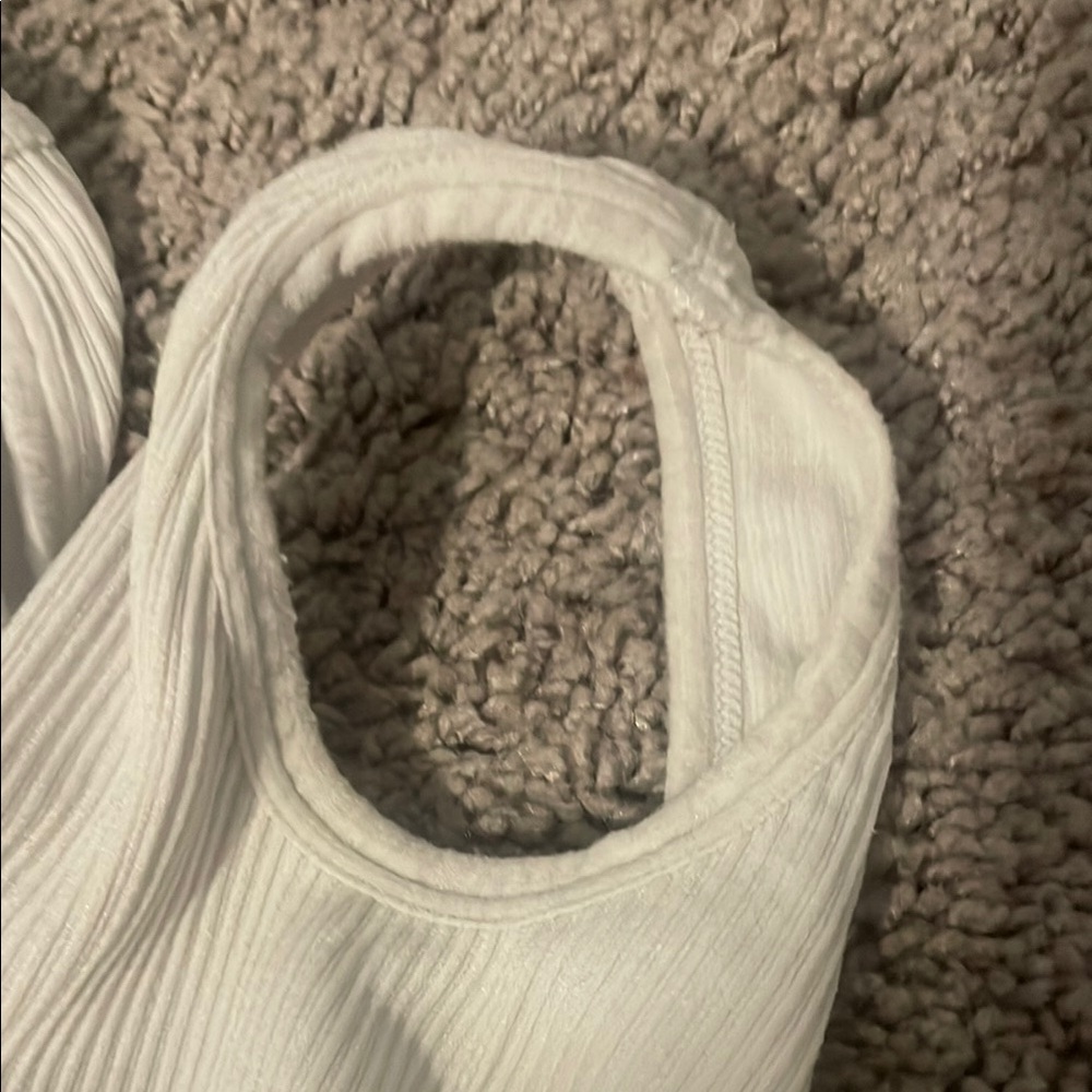 White Ribbed Tank Top - Picture 5 of 5